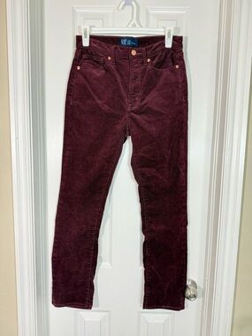 GAP Soft Vintage Slim Corduroy Pants Burgundy Size 2/26